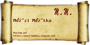 Mözl Mátka névjegykártya